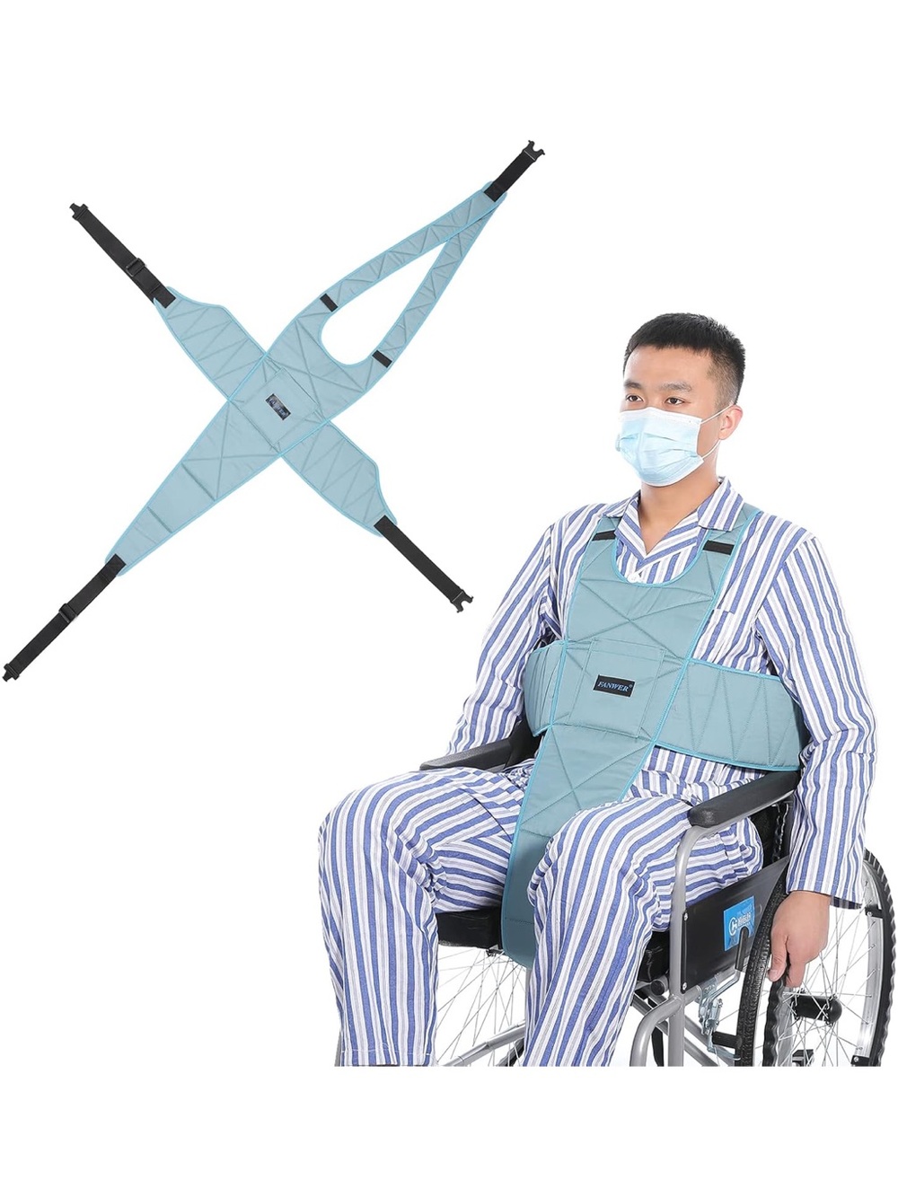 NWOT Fanwer Wheelchair Seat Belt, Non-Slip and Drop-Resistant Wheelchair Safety